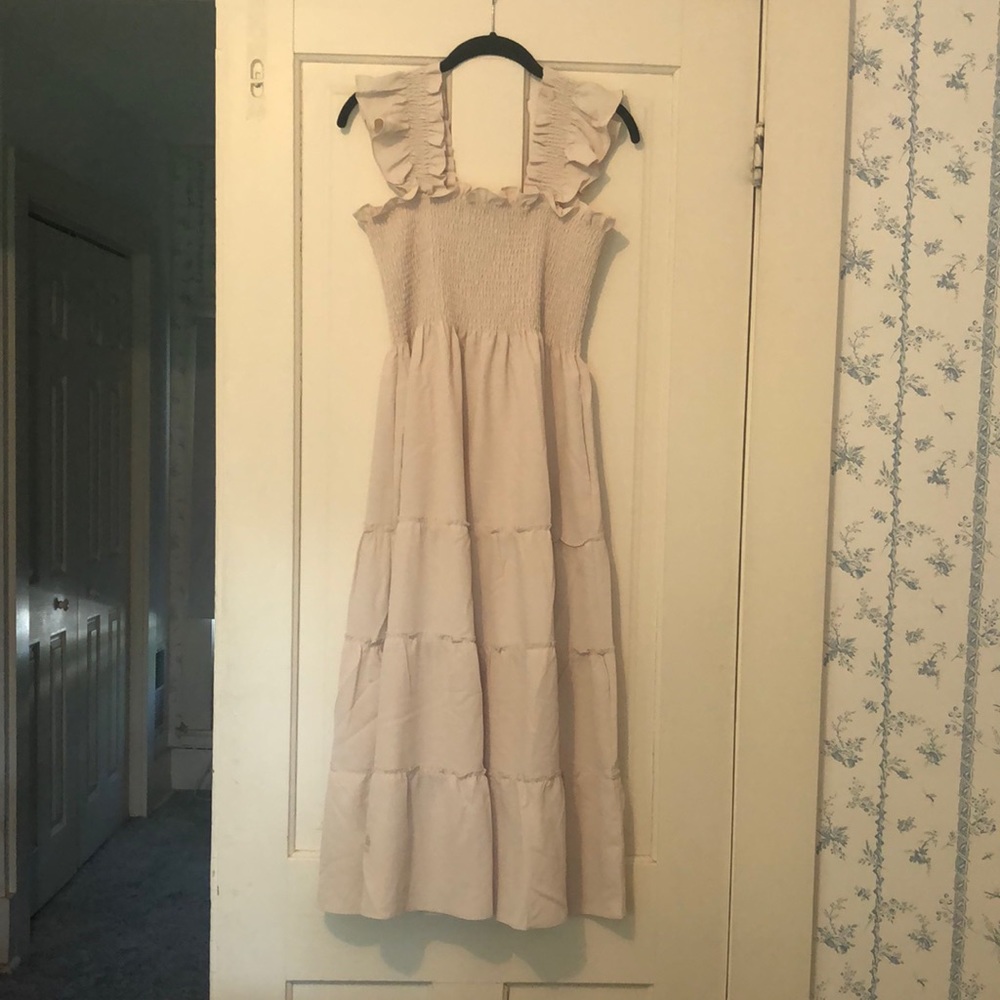 Ellie Nap Dress from Hill House Home in crepe, small.
